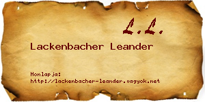 Lackenbacher Leander névjegykártya